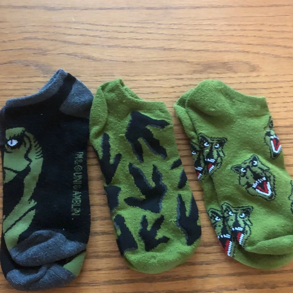 Men's Low-Cut Socks Trio - Green & Black